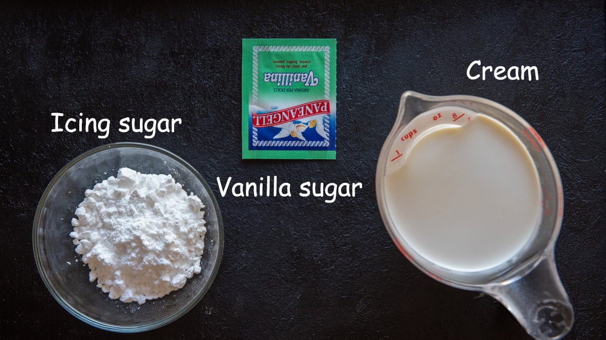 ingredients for whipped cream