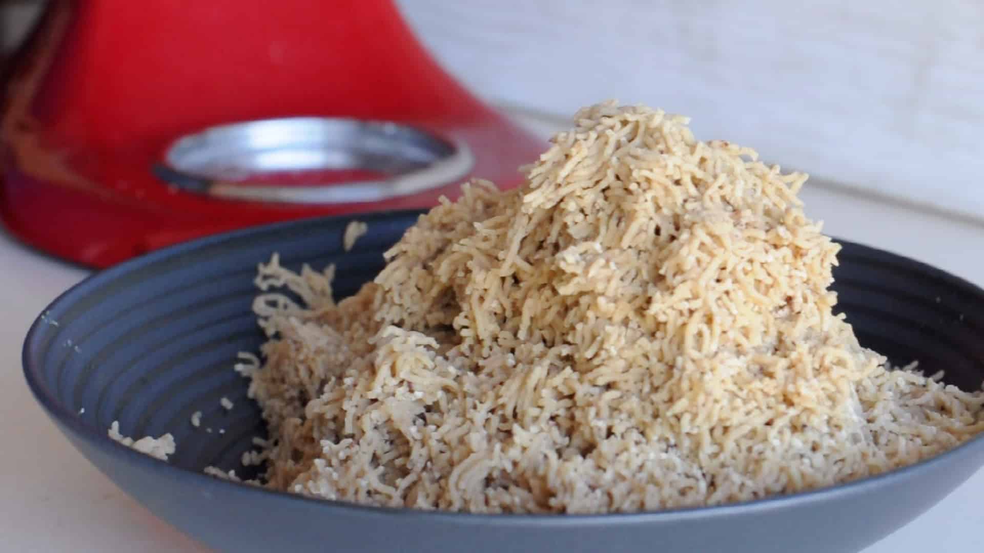 chestnut puree shaped as vermicelli