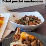 Dried Porcini mushrooms pin