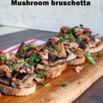 Italian mushroom bruschetta pin