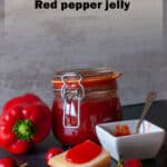 Sweet red pepper jelly pin