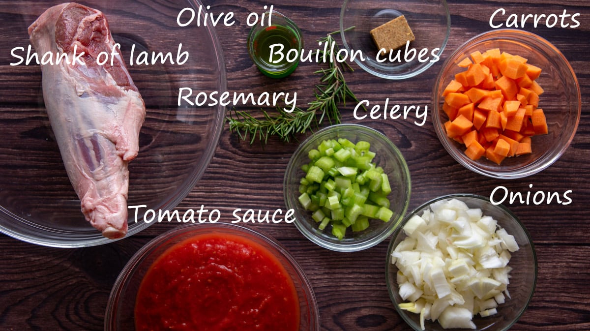 picture of ingredients with names