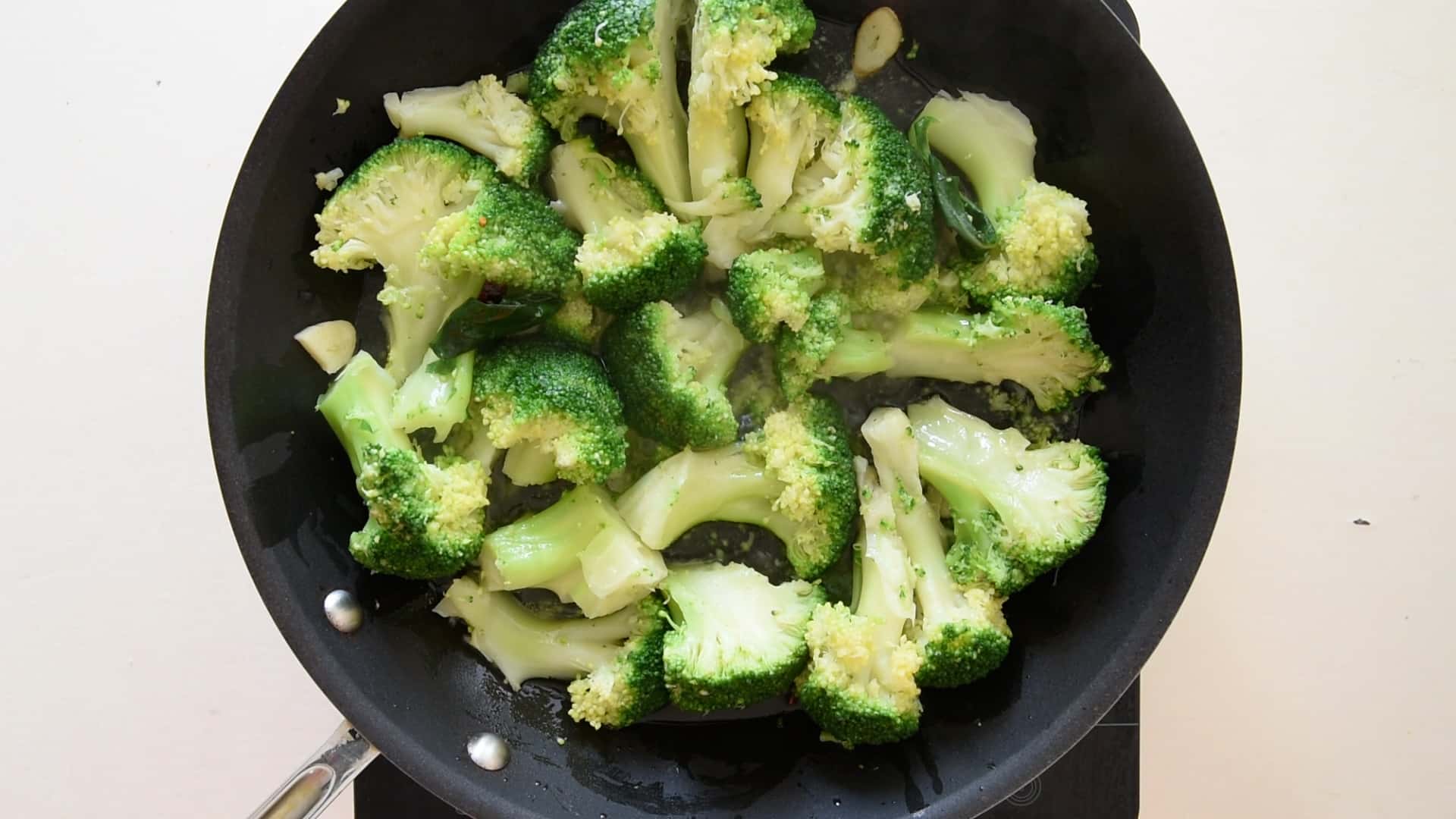 Let the broccoli simmer