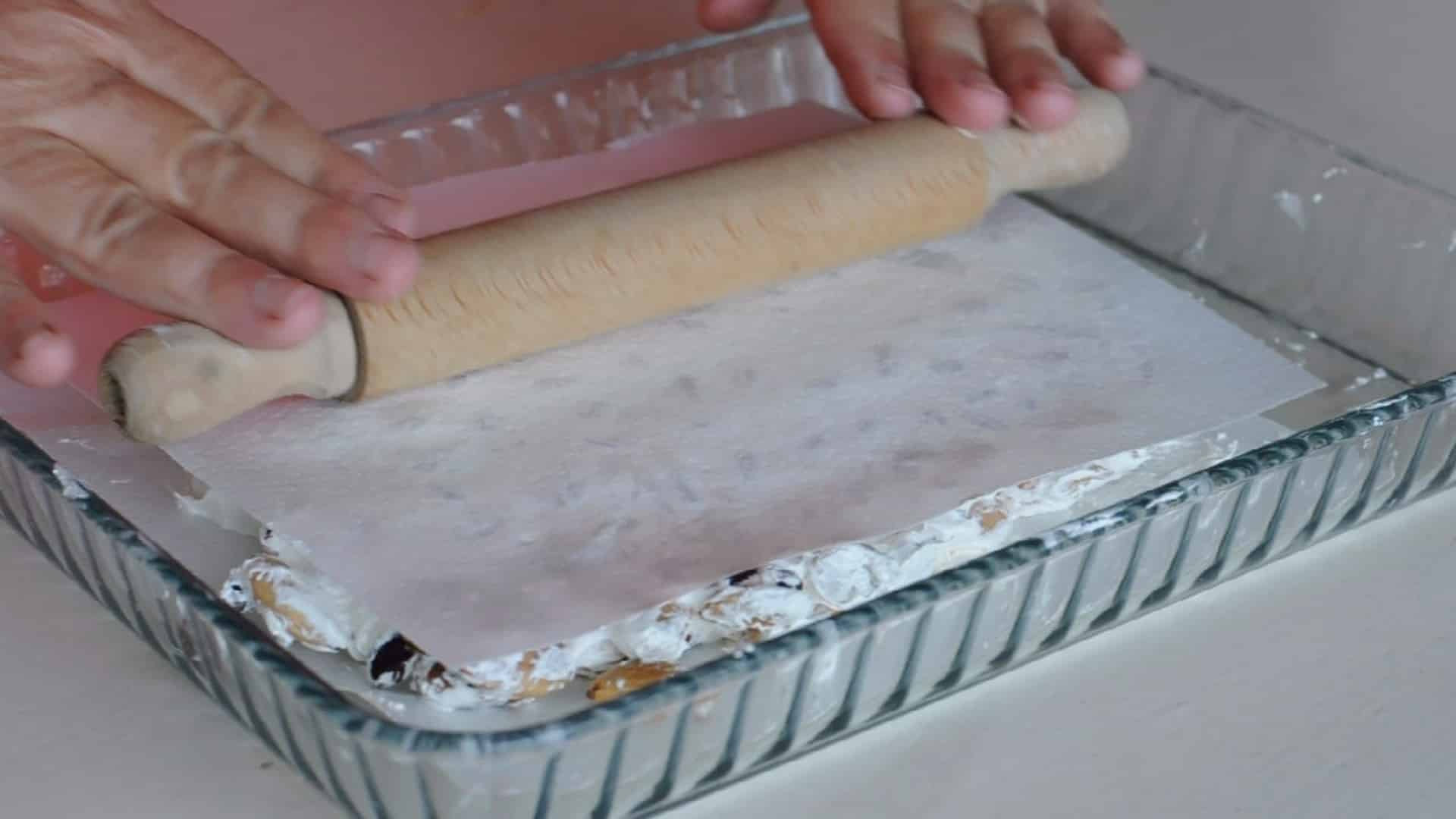 Roll it flat with a rolling pin