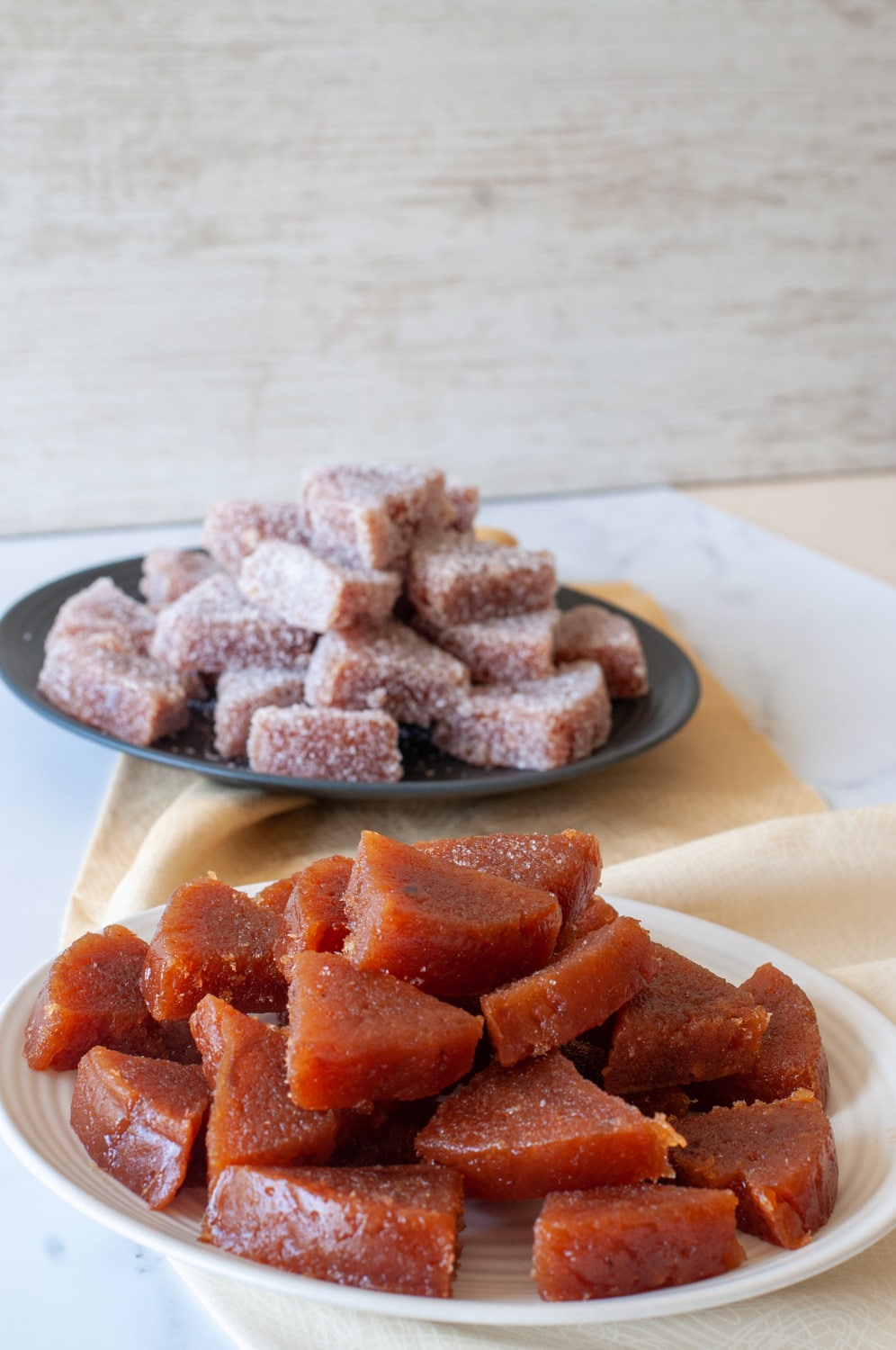 Quince Paste served plain or coated with sugar