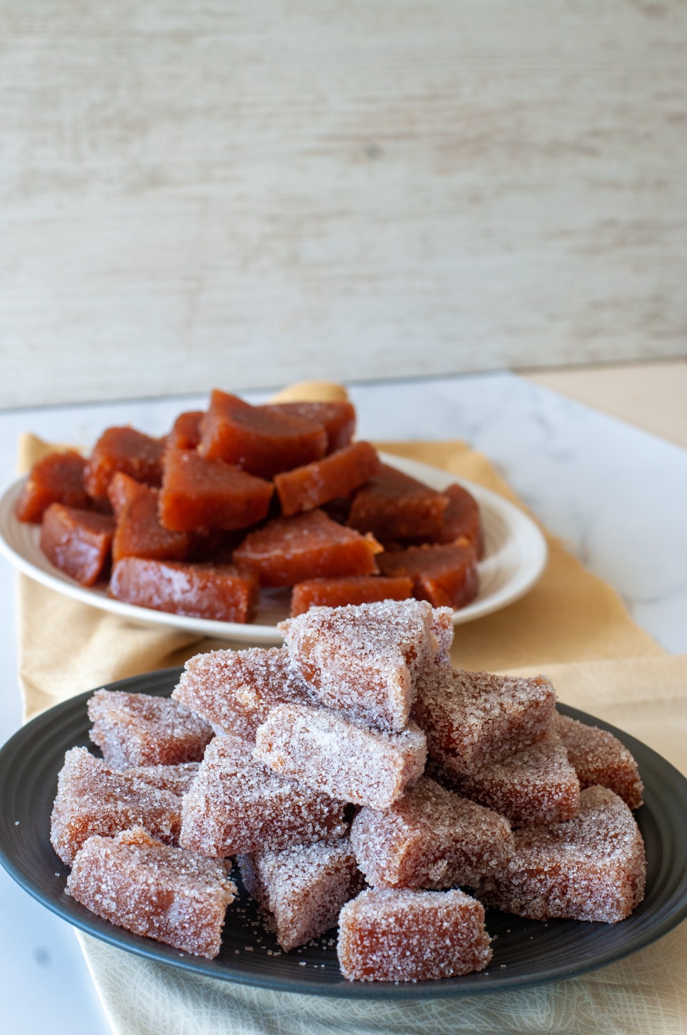 Quince Paste served plain or coated with sugar