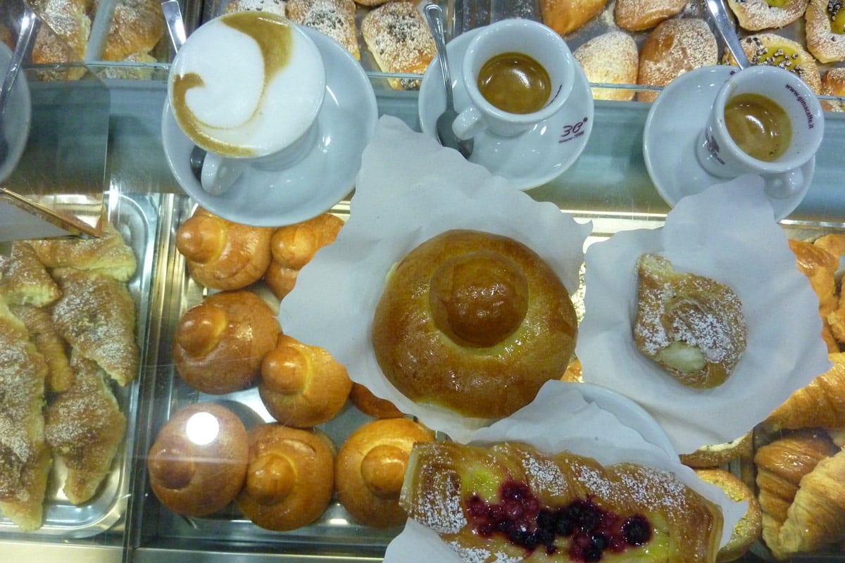 Sicilian breakfast with pastries