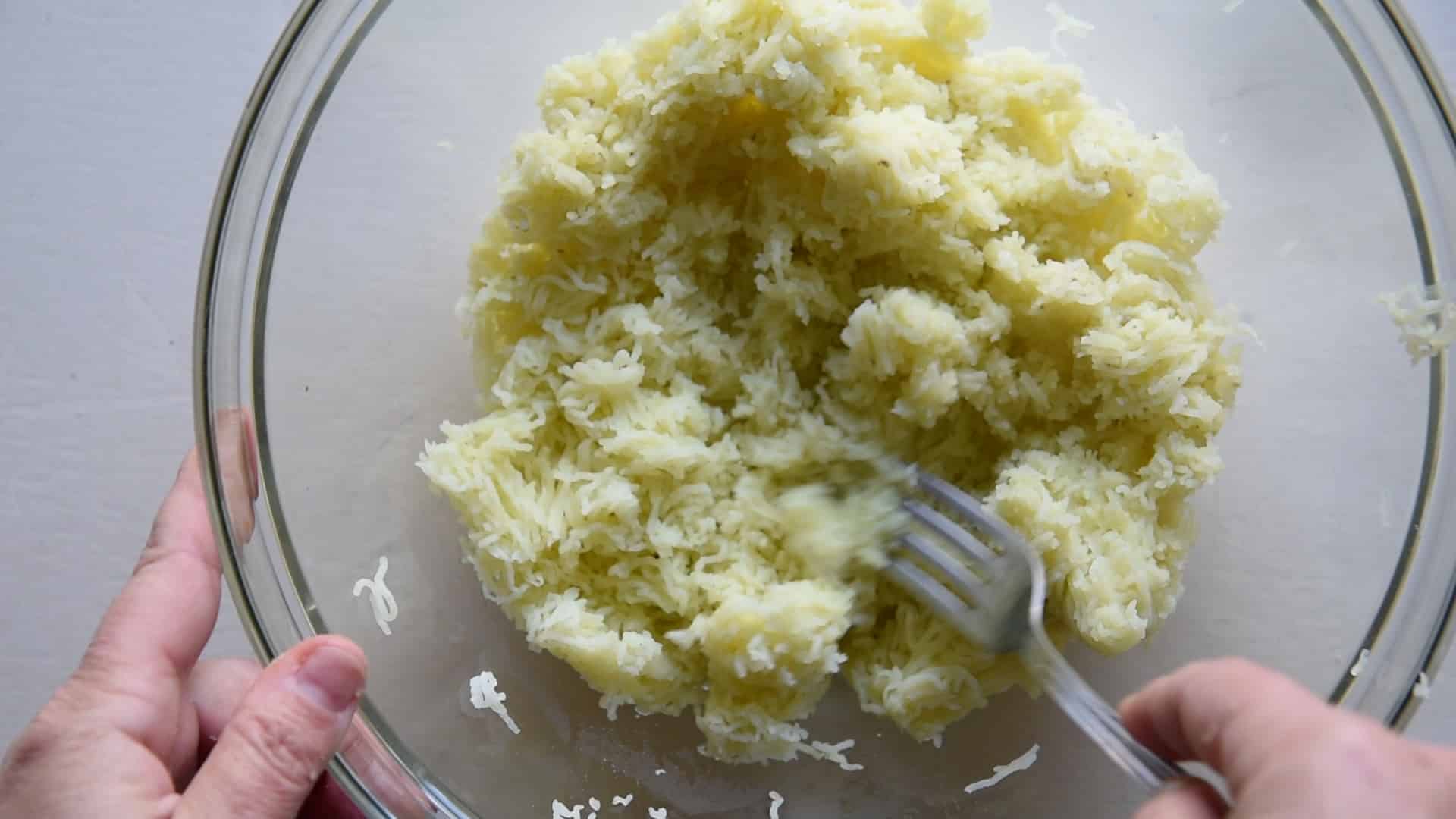 Potato mash on a bowl