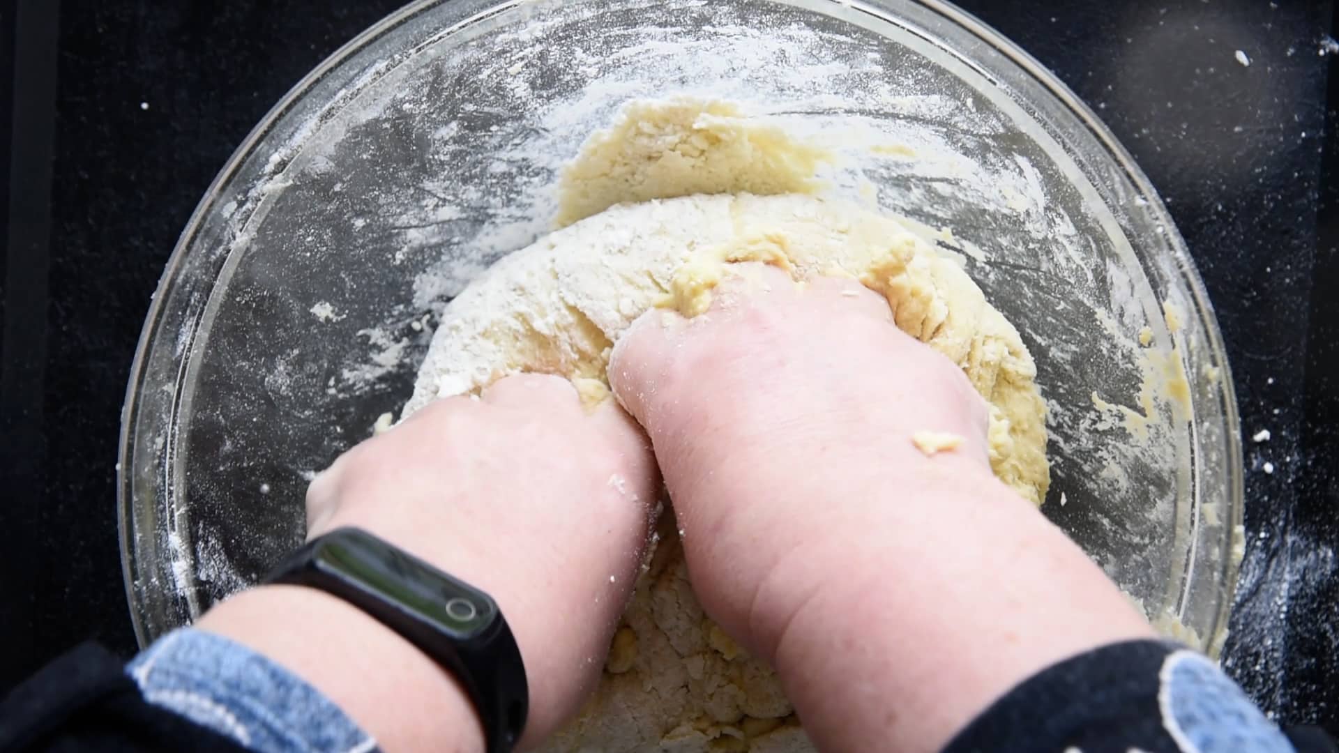 Knead with your hands