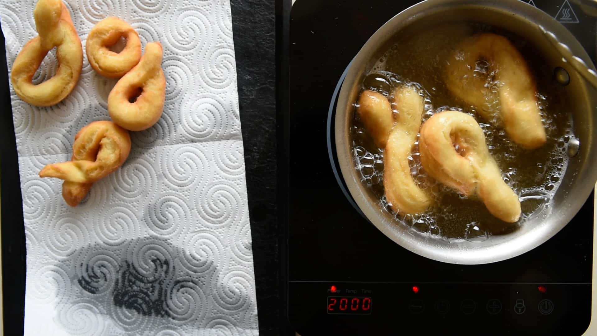 Fry few donuts at the same time