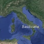 Basilicata in a map of Italy