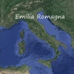 Emilia Romagna map location in Italy