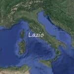 Lazio on a map of Italy