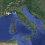 Liguria in the map of Italy