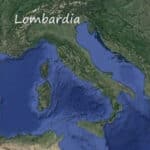 Lombardia in the map of Italy