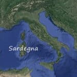 Sardegna on the map of Italy