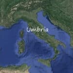 Umbria in the map of Italy
