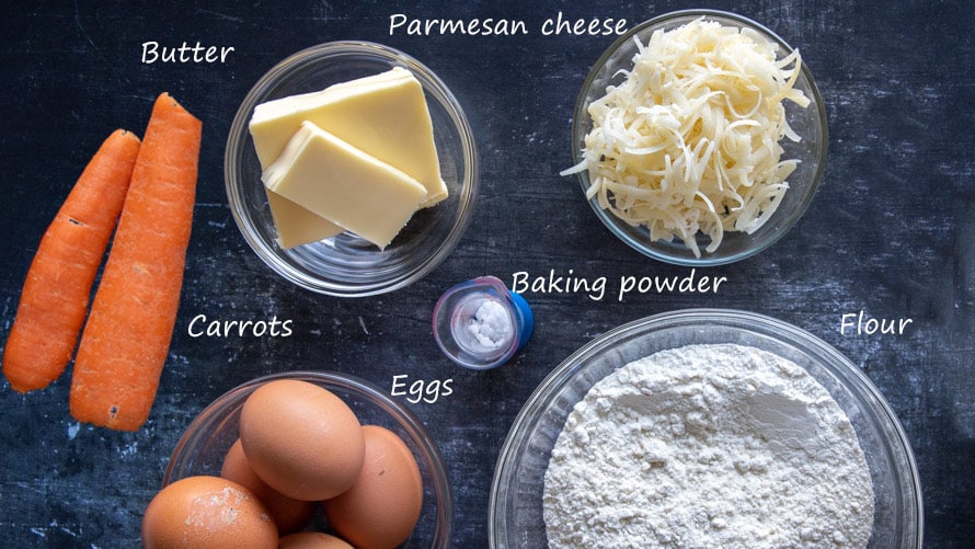 ingredients for savory cupcakes