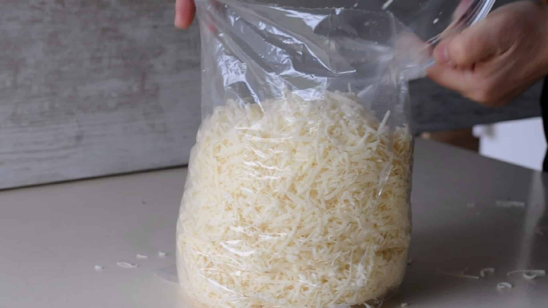 Place the parmesan in a large plastic bag