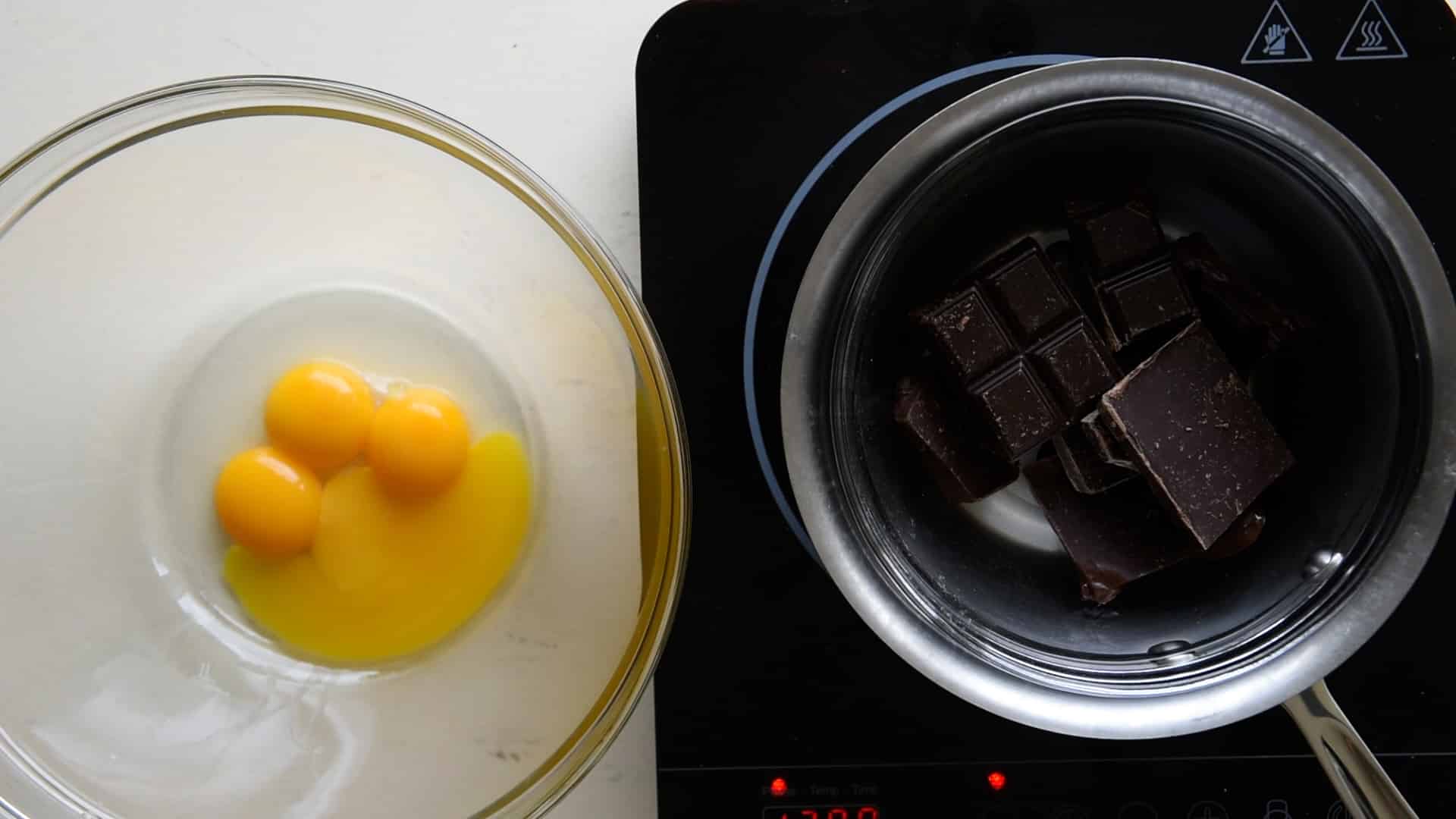 melt the chocolate in a double boiler