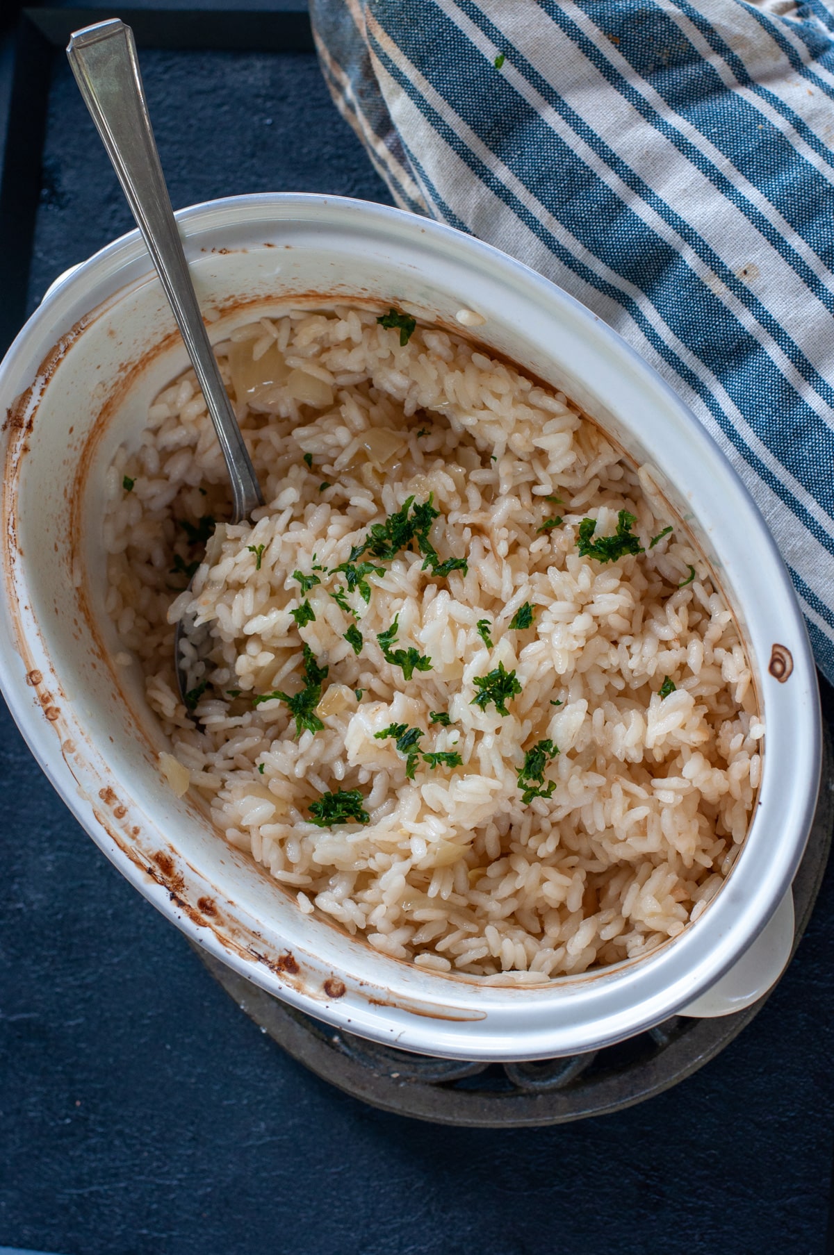 oven baked risotto rice pilaf