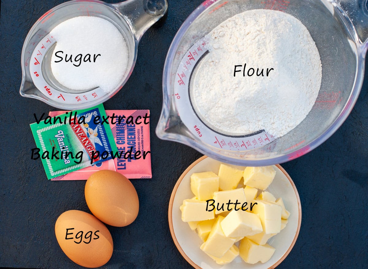 ingredients for the batter