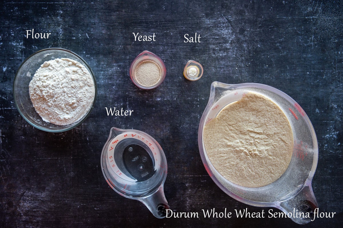 ingredients for Whole Wheat Friselle