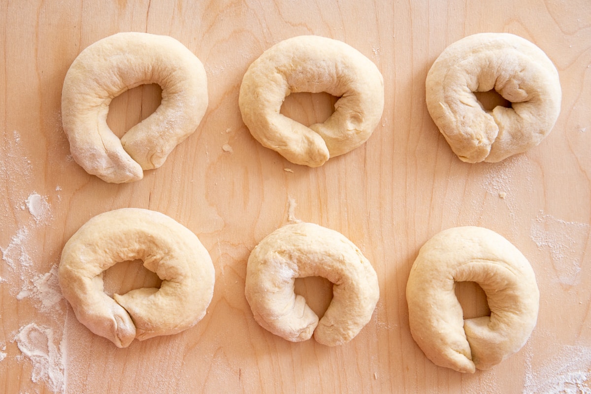 Shape them into donuts