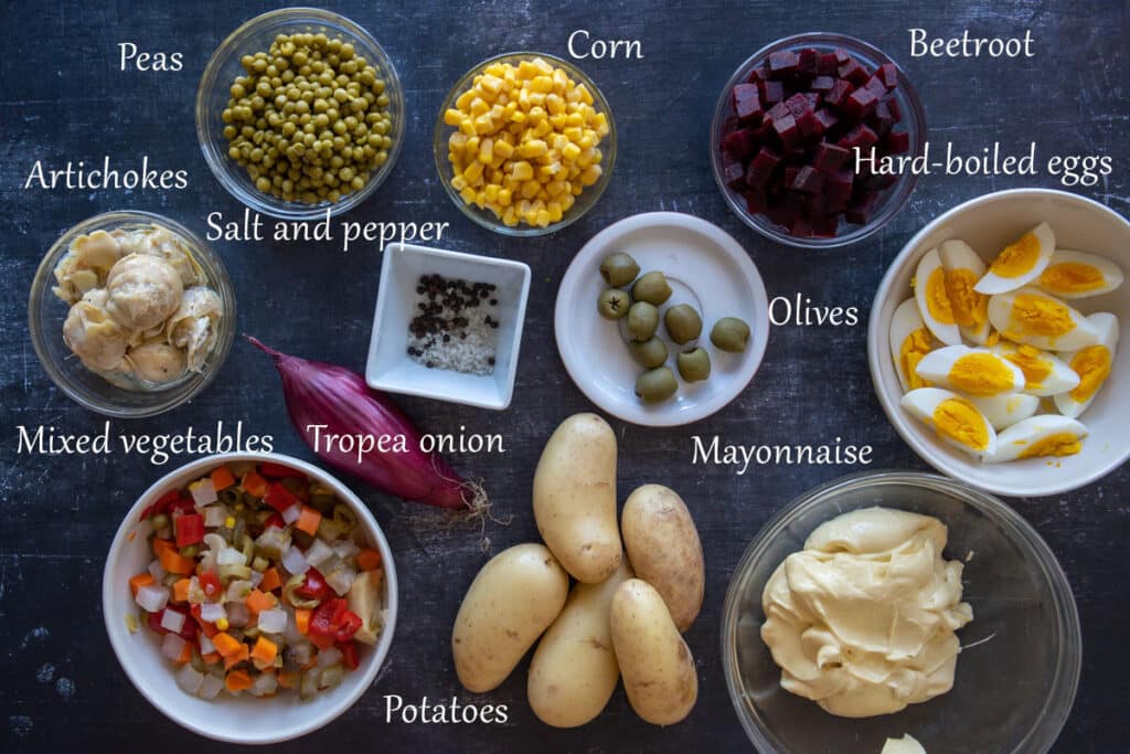 Olivier Russian Salad Recipe (Insalata Russa) - Your Guardian Chef