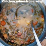 Chicken minestrone soup pin