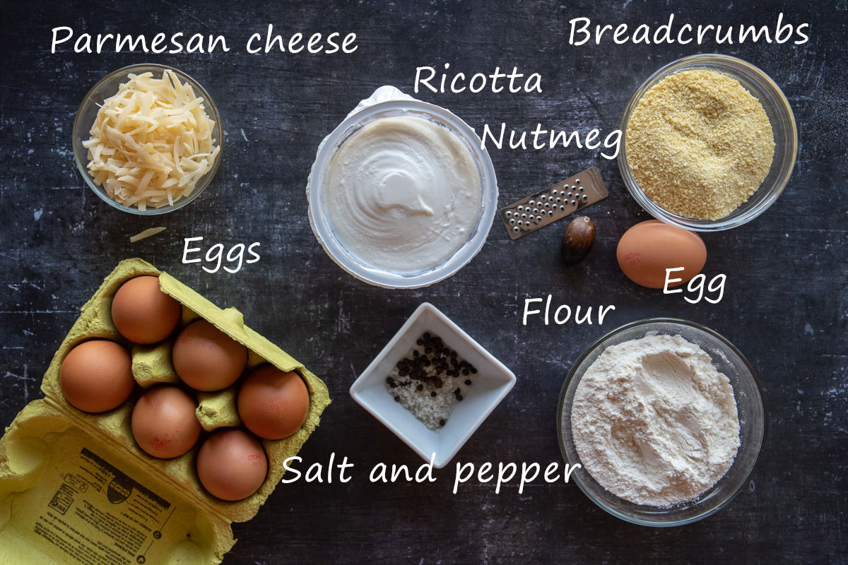 ingredients for egg monachina