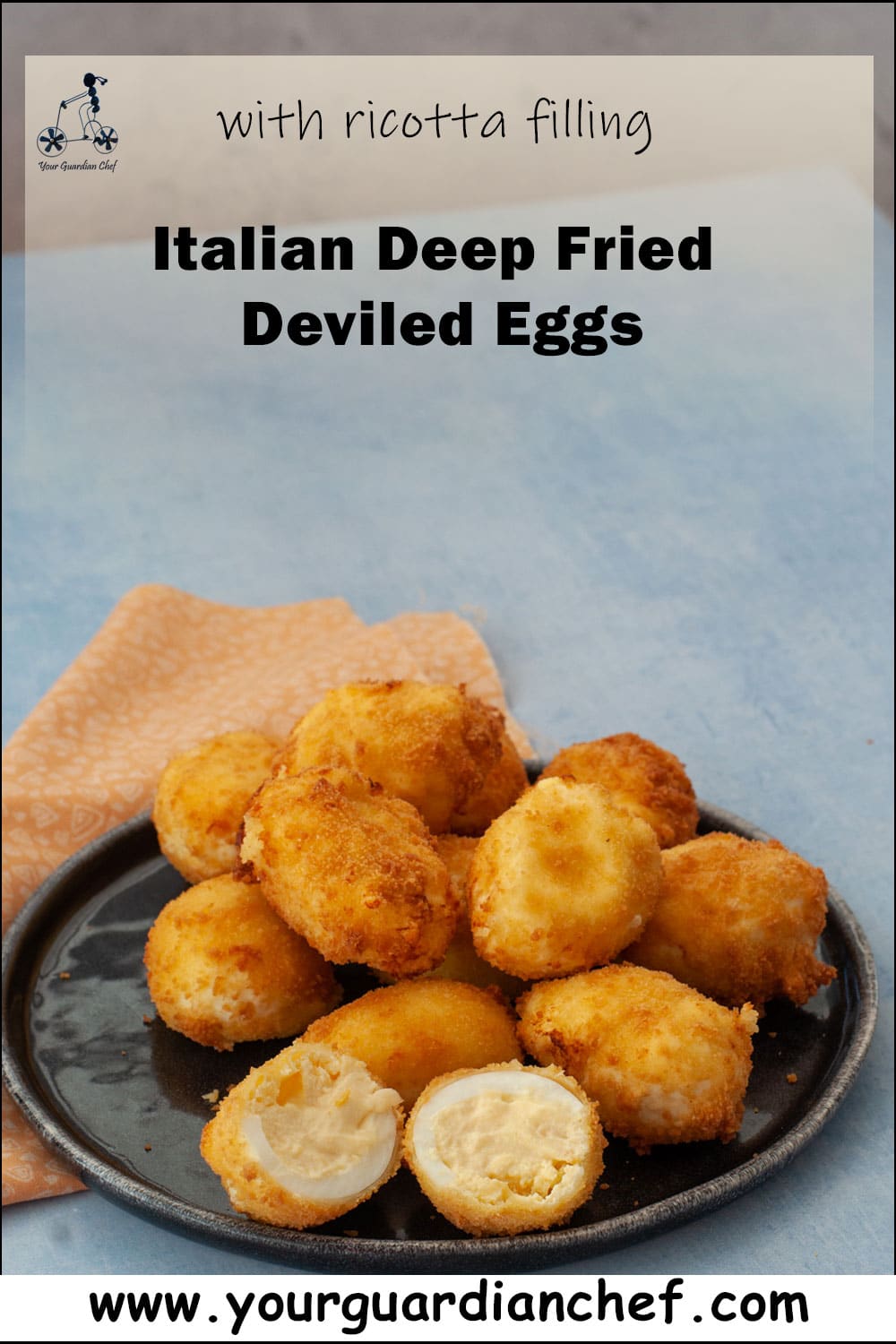 Italian Deep Fried Deviled Eggs With Ricotta Filling Your Guardian Chef