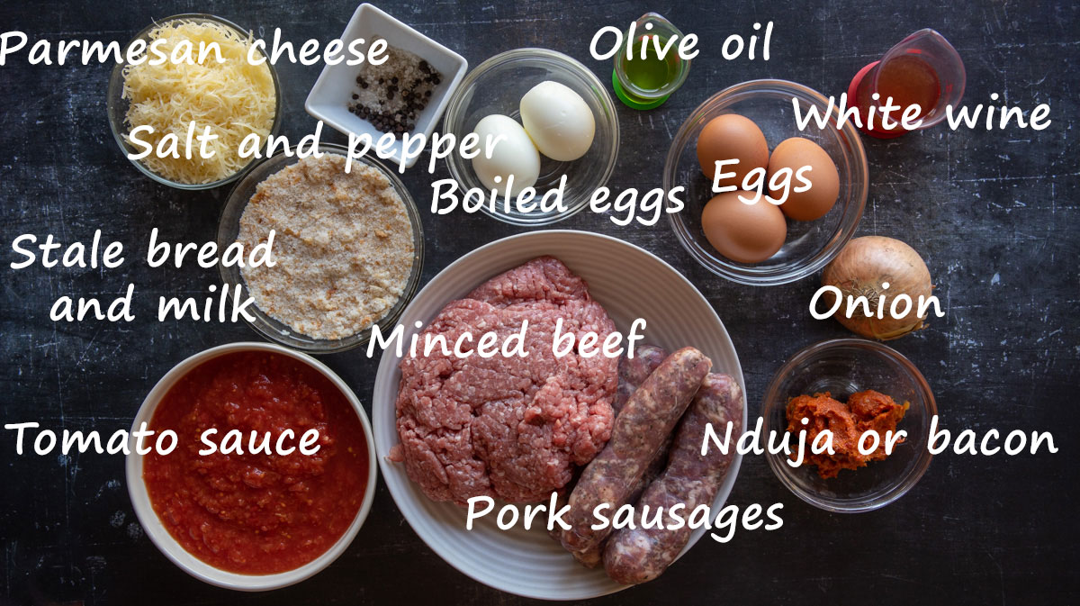 Italian meatloaf ingredients with names