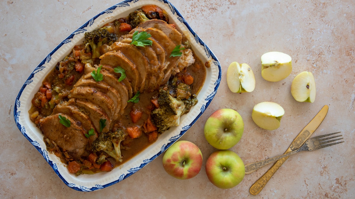 pork with apples