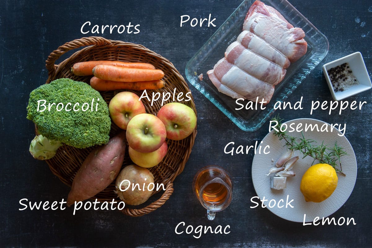 ingredients for pork with apples with names