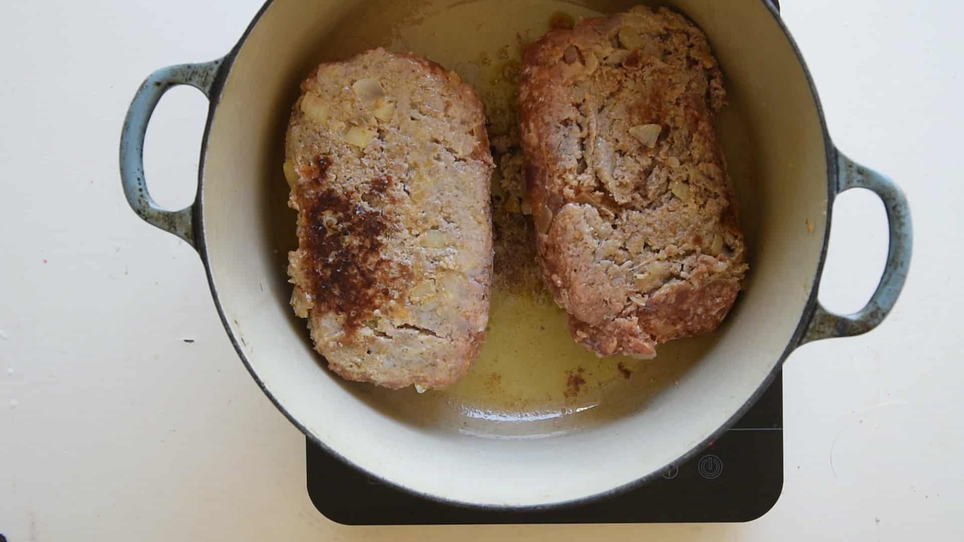 once the meat is seared lower the heat