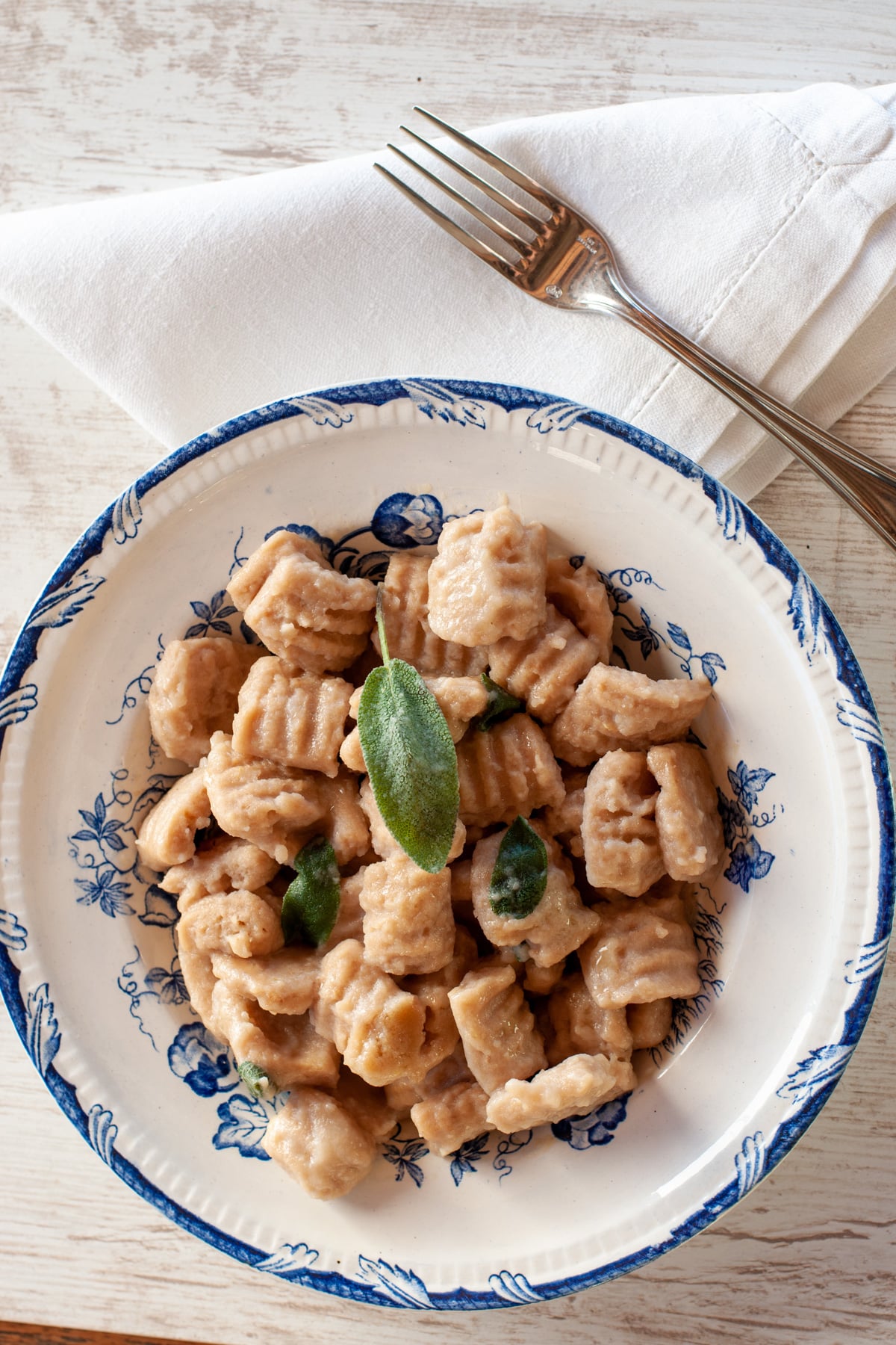 Italian Homemade Vegan Chestnut Gnocchi With Butter