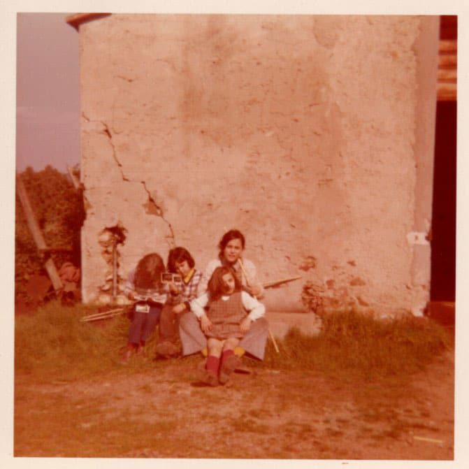 Laura at her aunt farm in Tuscany 1972