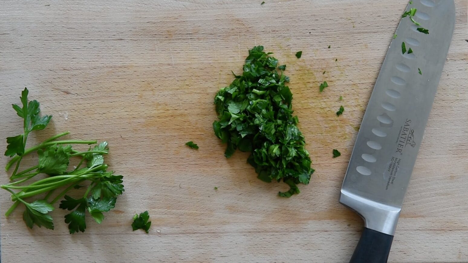chop the parsley