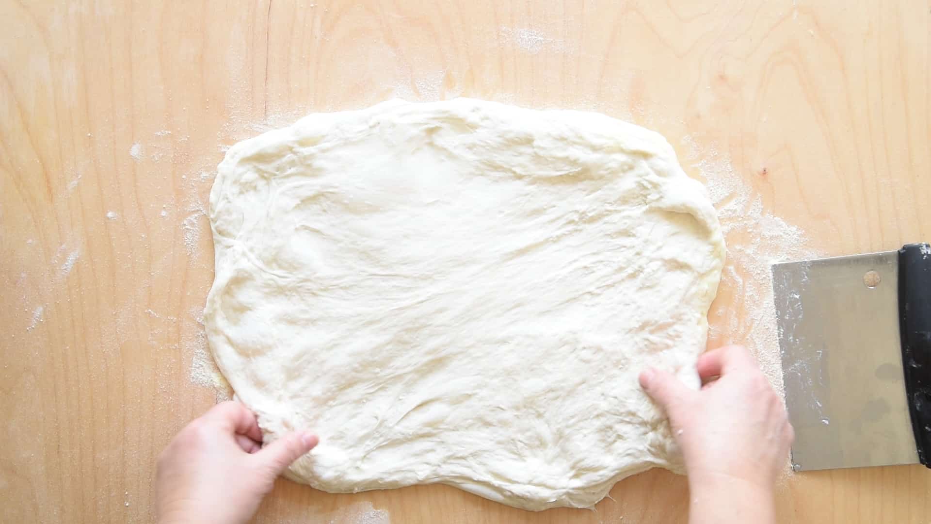 Shape the dough with your fingers