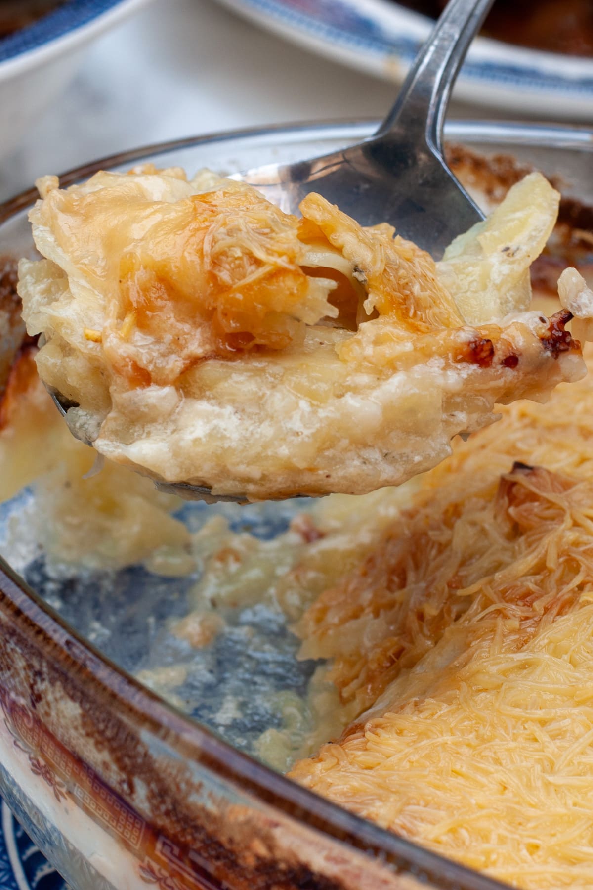 crusty top of the Quick Easy French Dauphinoise Potatoes Au Gratin