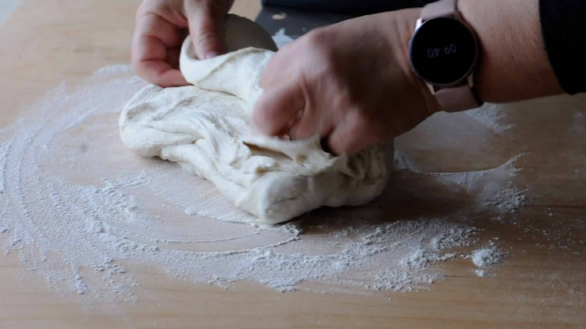 Fold the dough