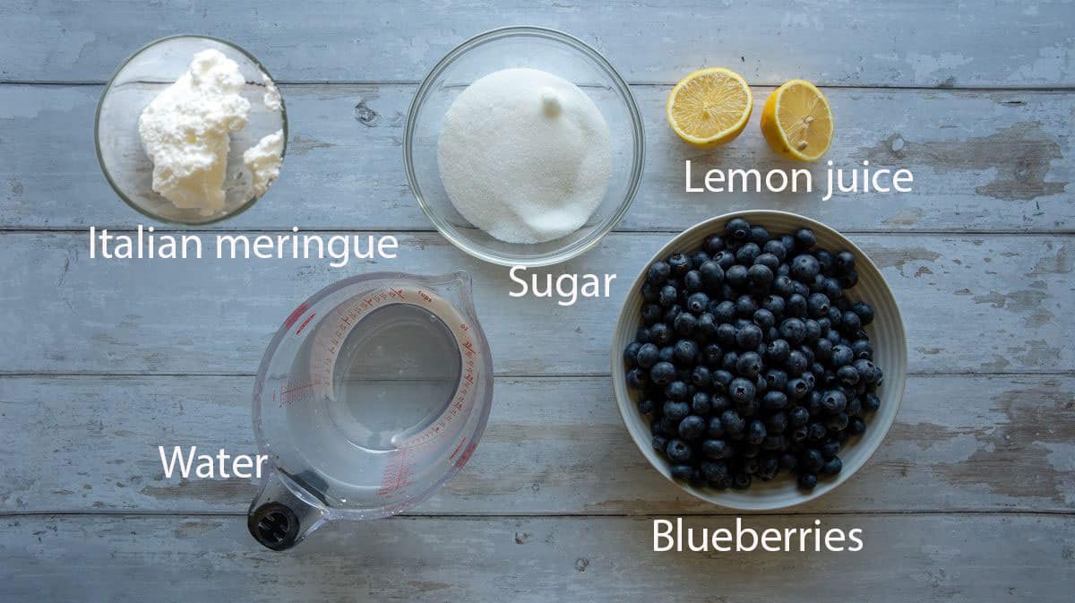 blueberry sorbet ingredients with names