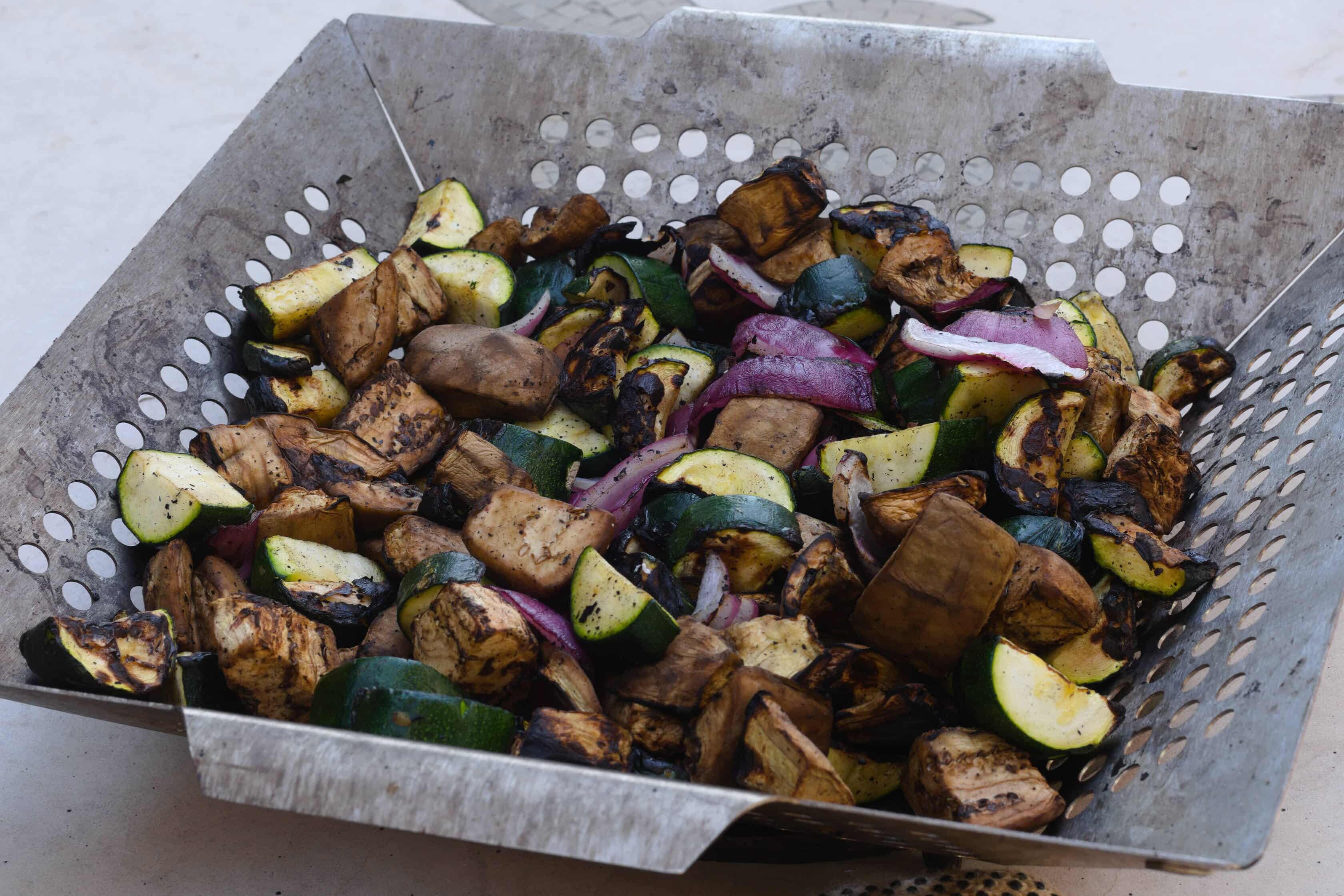 remove the vegetables from the bbq