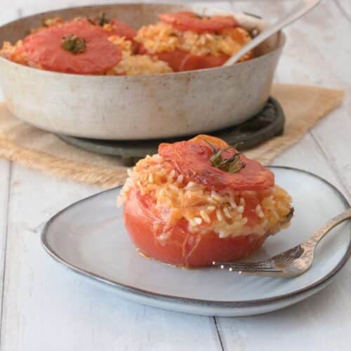 Roman rice stuffed tomatoes