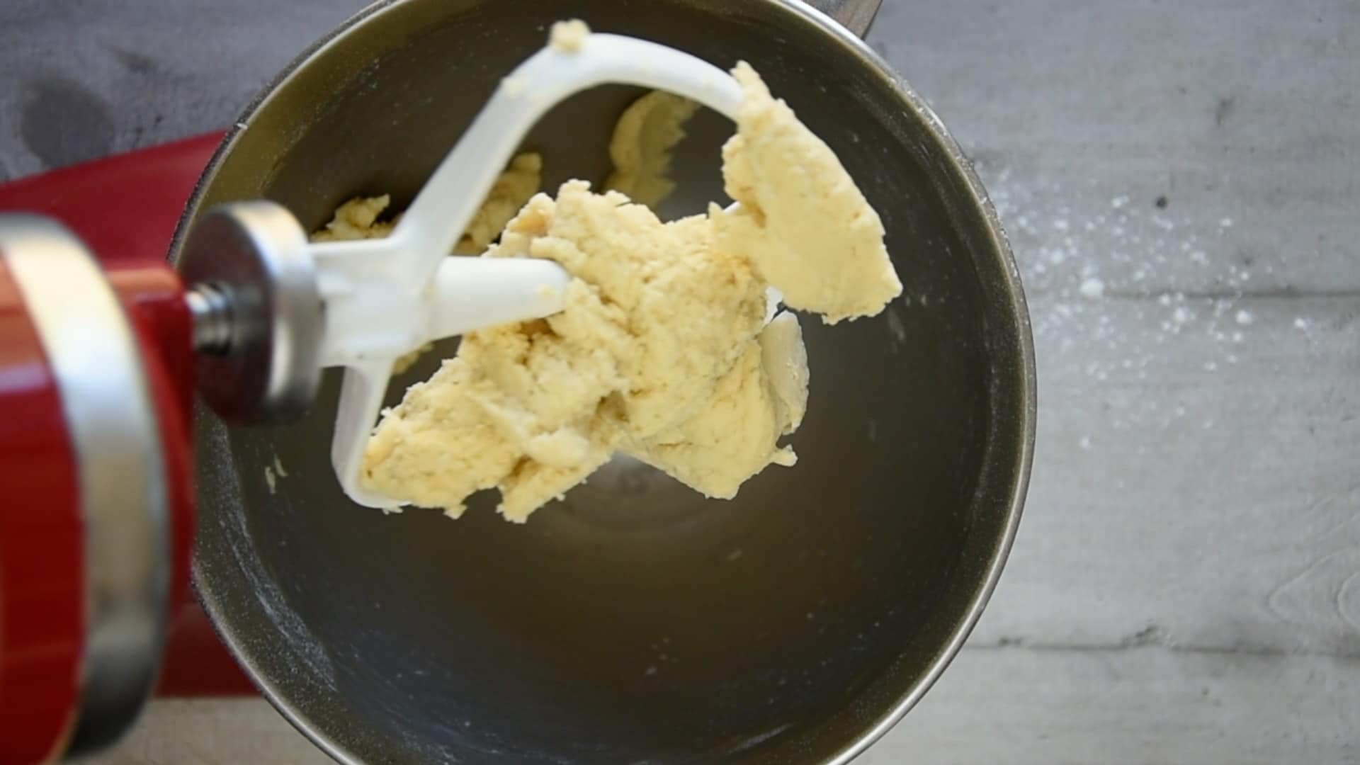 Mix until the dough comes together.