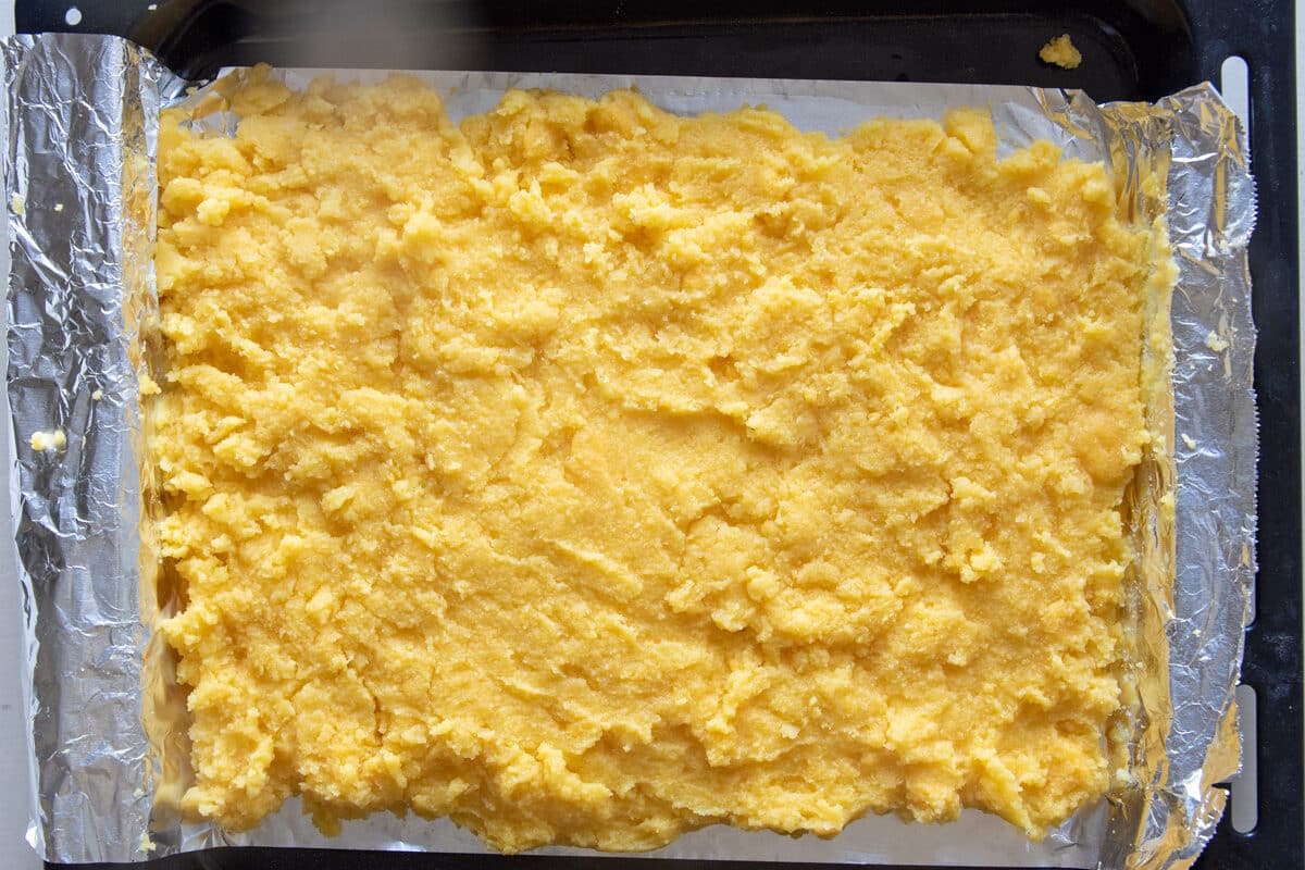 Let the polenta cool down