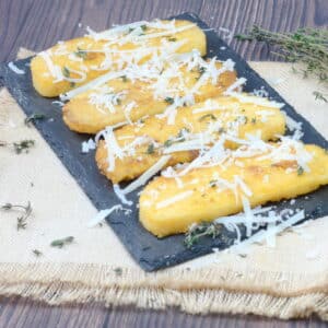 polenta on a board