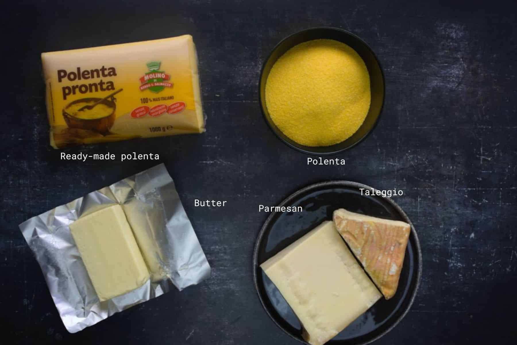 Ingredients for the polenta