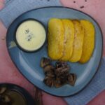 Fried polenta with taleggio